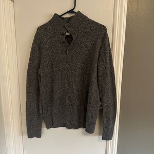 GAP Quarter button mens sweater grey color mens medium